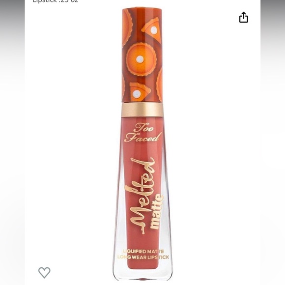 New Too Faced Limited Edition Pumpkin Spice Melted Matte Liquid Lipstick - Picture 1 of 4